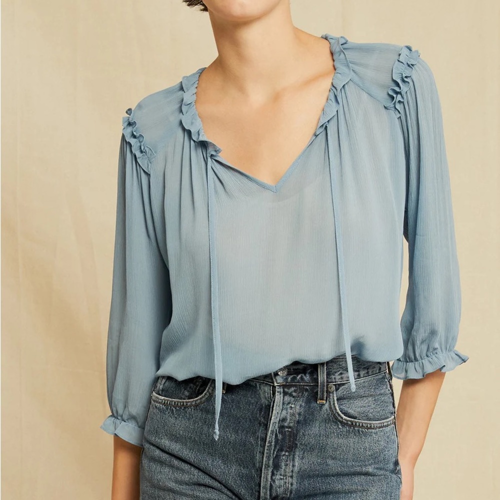 Amour Vert Silva Crinkle Cupro Blouse